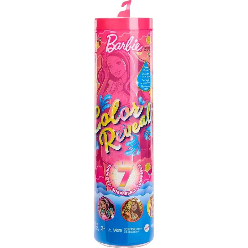 Mattel Barbie - Dolls And Accessories, Color Reveal Με 7 Εκπλήξεις - Φρουτάκια HJX49 (HLF83)