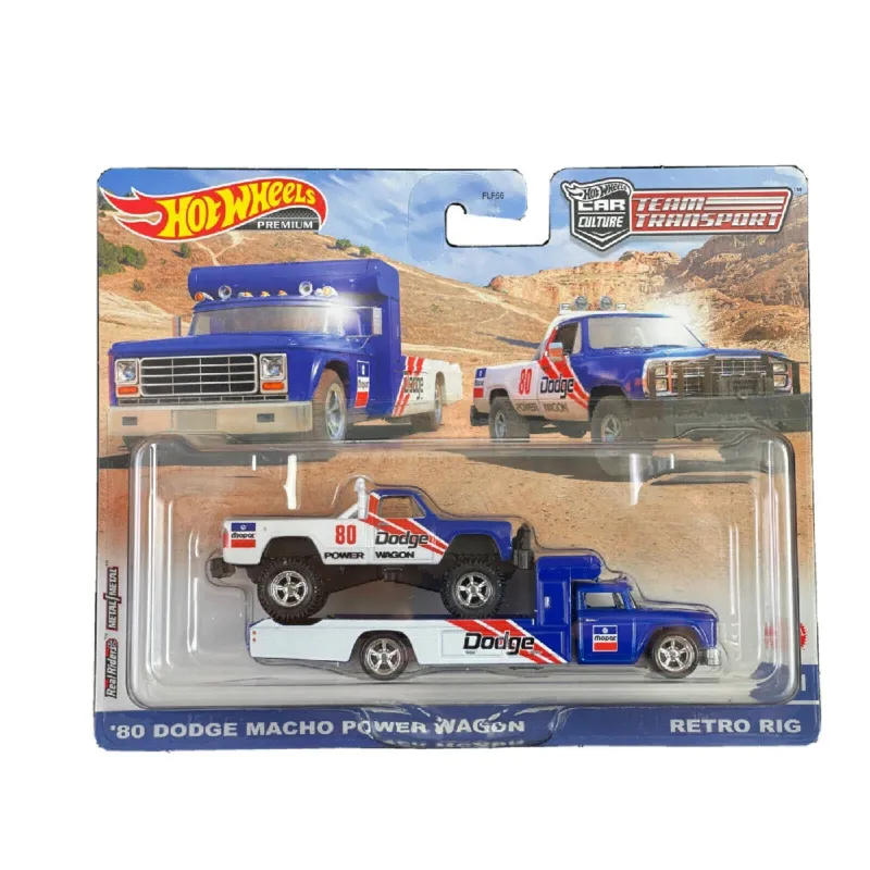 Mattel Hot Wheels - Νταλίκα 80 Dodge Macho Power Wagon and Retro Rig HKF38 (FLF56)