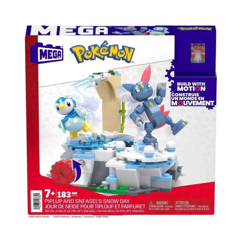 Mattel - Mega Bloks, Pokemon Piplup ANd Sneasel΄s Snow Day HKT20
