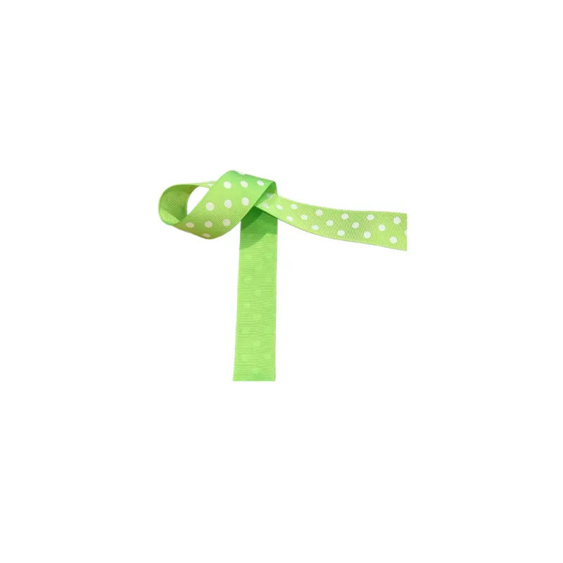 Kyriacou - Κορδέλα Gros Με Πουά 25mmX25M Green Light - White JGROXX11DOTB-X25X50-6101XX
