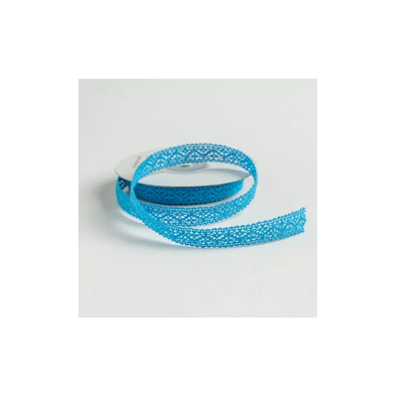 Kyriacou - Κορδέλα Δαντέλα 12mmX10M, Turquoise JLACXXXX-X12X10-43XXXX