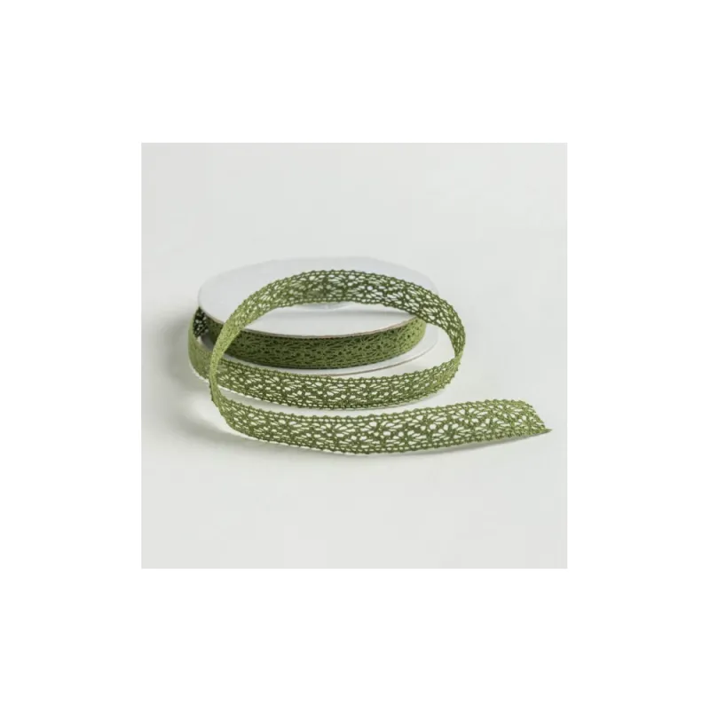 Kyriacou - Κορδέλα Δαντέλα 12mmX10M Green Olive JLACXXXX-X12X10-64XXXX
