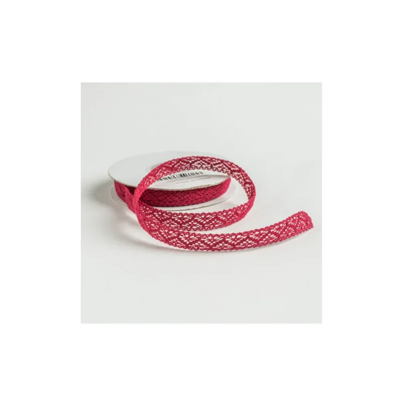 Kyriacou - Κορδέλα Δαντέλα 12mmX10M, Burgundy JLACXXXX-X12X10-71XXXX
