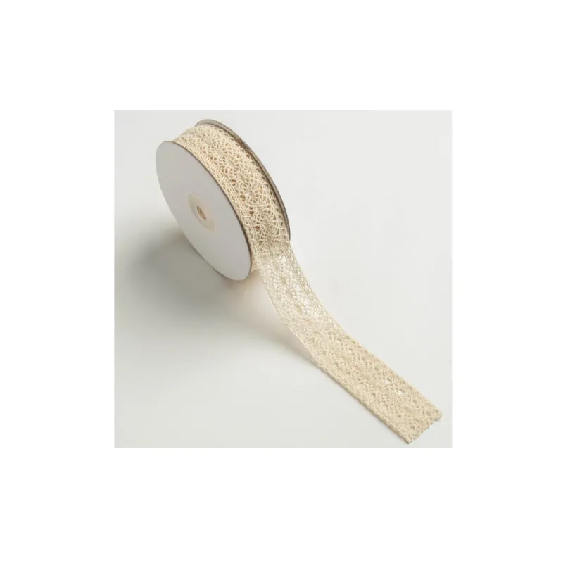 Kyriacou - Κορδέλα Δαντέλα 32mmX10M, Beige JLACXXXX-X32X10-03XXXX