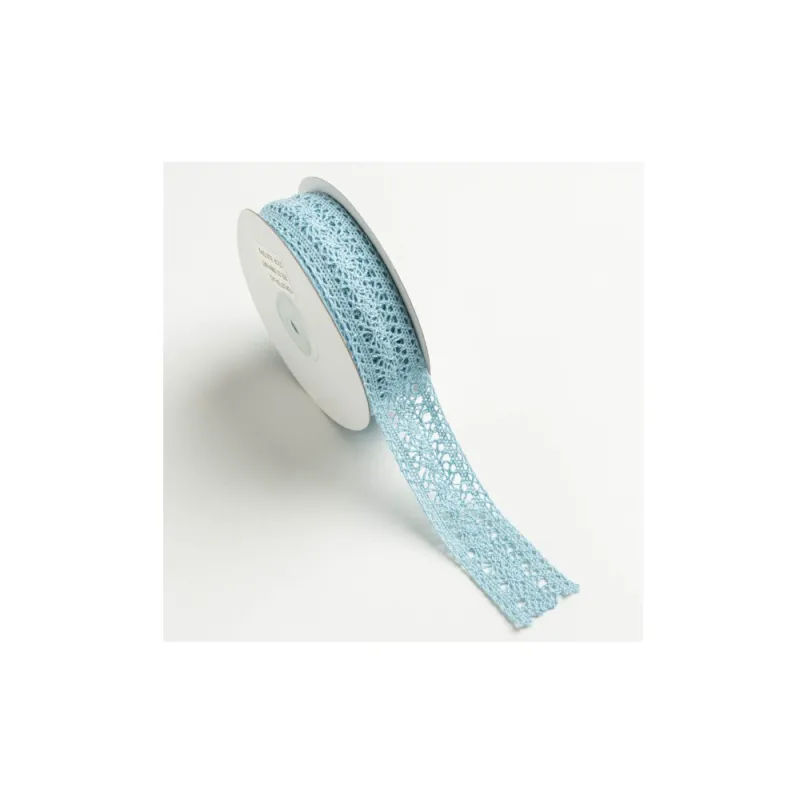 Kyriacou - Κορδέλα Δαντέλα 32mmX10M, Blue Light JLACXXXX-X32X10-40XXXX