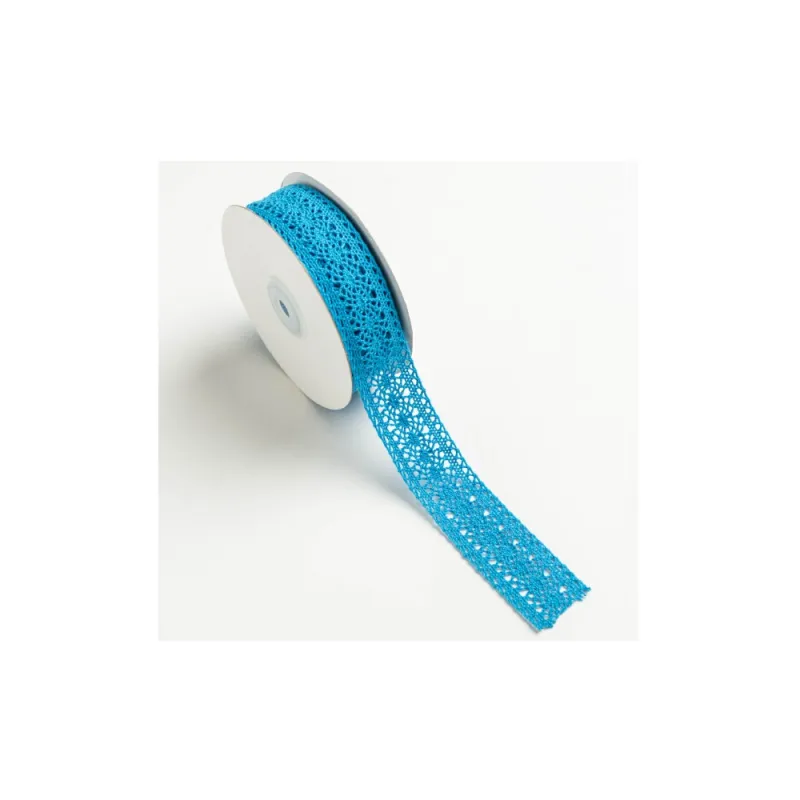 Kyriacou - Κορδέλα Δαντέλα 32mmX10M, Turquoise JLACXXXX-X32X10-43XXXX