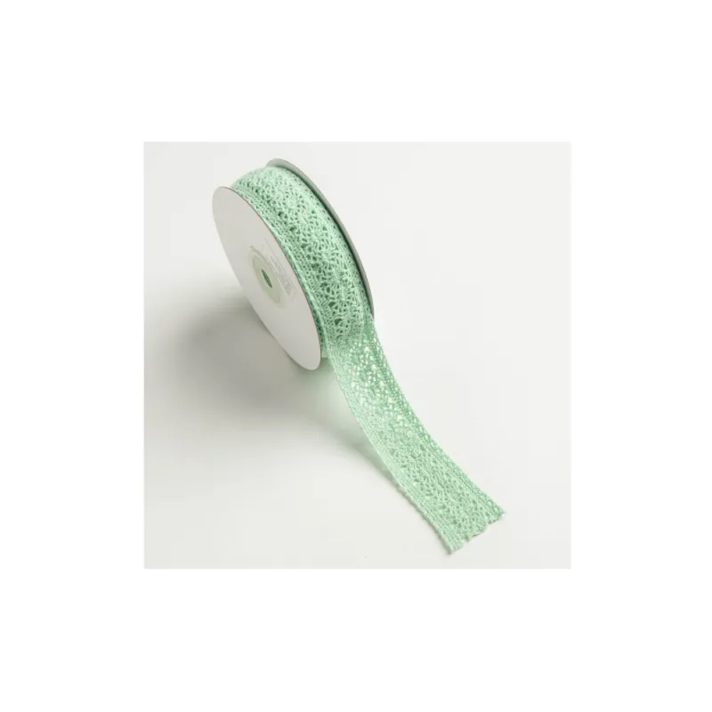 Kyriacou - Κορδέλα Δαντέλα 32mmX10M, Green Pastel JLACXXXX-X32X10-62XXXX
