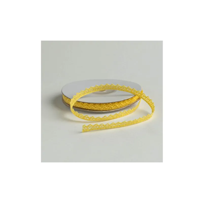 Kyriacou - Κορδέλα Δαντέλα 8mmX10M, Yellow JLACXXXX-XX8X10-75XXXX