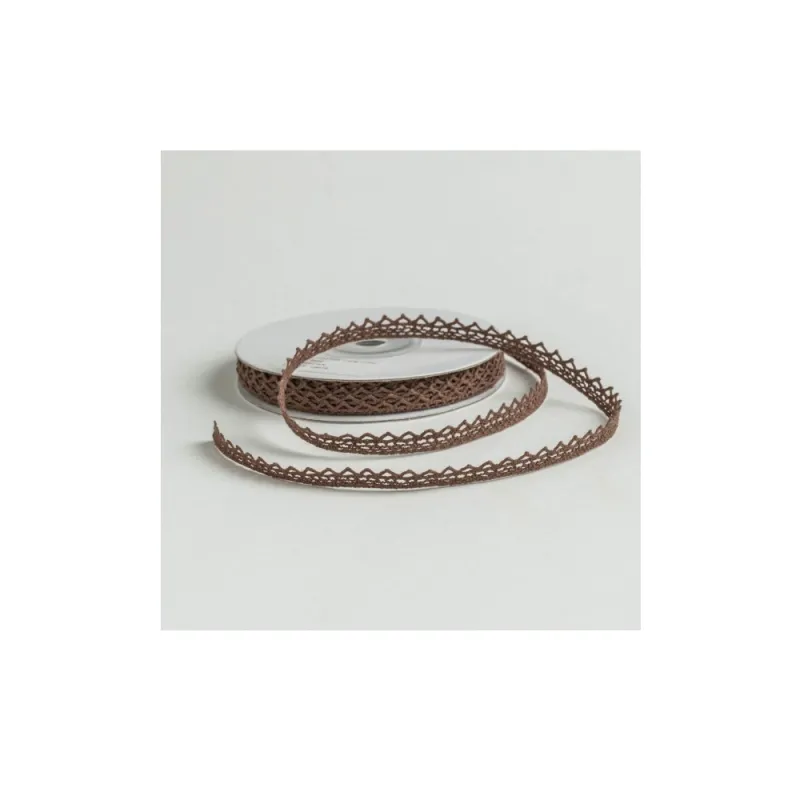 Kyriacou - Κορδέλα Δαντέλα 8mmX10M, Brown JLACXXXX-XX8X10-90XXXX