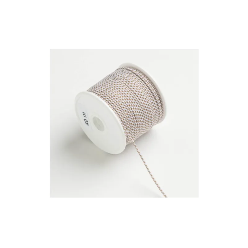 Kyriacou - Κορδονάκι Ματτ Χρωματιστό 2mmX40M, White-Beige KOBXXXXX-XX2X40-0103XX