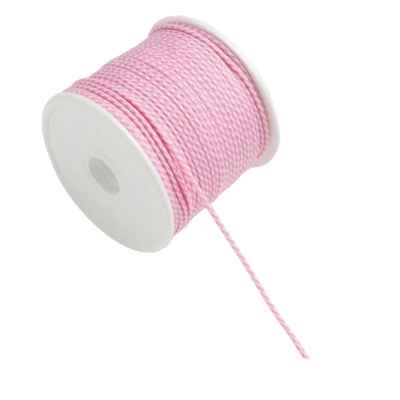 Kyriacou - Κορδονάκι Ματτ Χρωματιστό, 2mmX40M White-Pink KOBXXXXX-XX2X40-0120XX