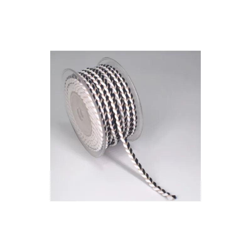 Kyriacou - Κορδόνι Βαμβακερό Πλεξούδα 8mmX20M White-Blue KOR3CXXX-XX8X20-0144XX
