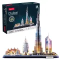 Cubic Fun - 3D Led Puzzle, Cityline Archicture Model, Dubai 182 Pcs L523h Cubic Fun - 3D Led Puzzle, Cityline Archicture Model, Dubai 182 Pcs L523h