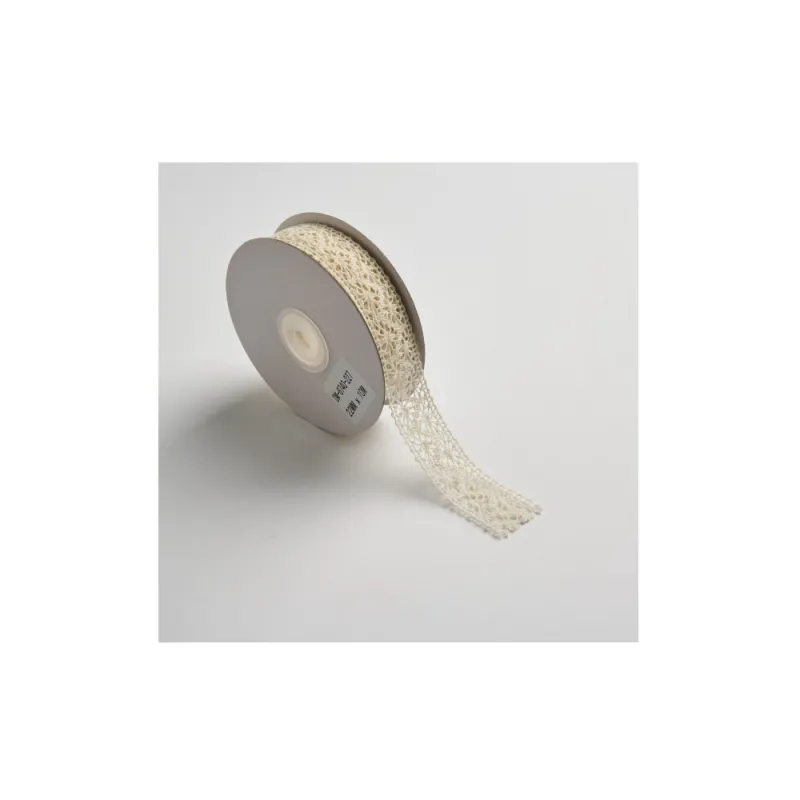 Kyriacou - Κορδέλα Δαντέλα 22mmX10M, Ivory LACXXXXX-X22X10-02XXXX