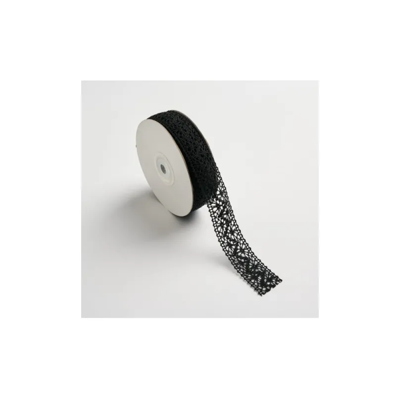 Kyriacou - Κορδέλα Δαντέλα 22mmX10M, Black LACXXXXX-X22X10-06XXXX