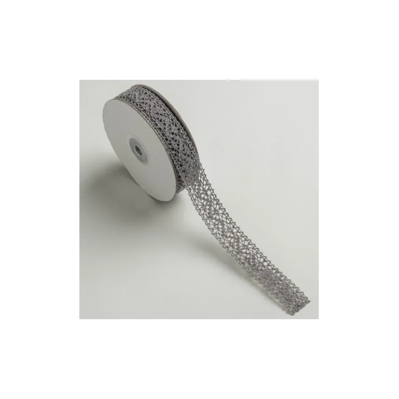 Kyriacou - Κορδέλα Δαντέλα 22mmX10M, Grey Dark LACXXXXX-X22X10-08XXXX