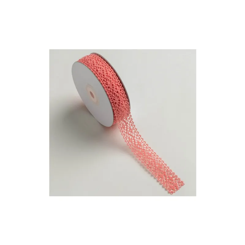 Kyriacou - Κορδέλα Δαντέλα 22mmX10M, Coral LACXXXXX-X22X10-26XXXX