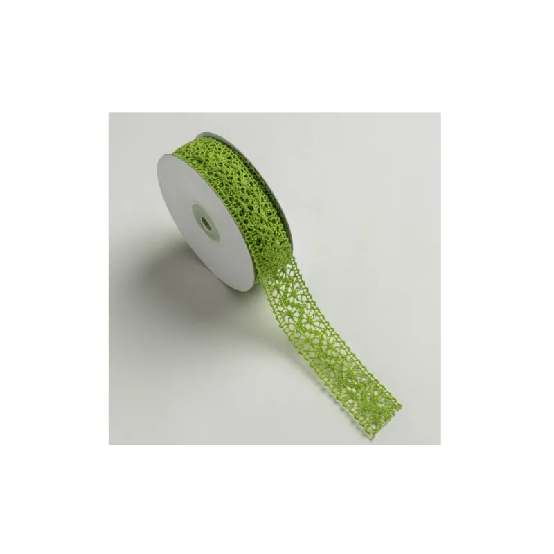 Kyriacou - Κορδέλα Δαντέλα 22mmX10M, Light Green LACXXXXX-X22X10-60XXXX