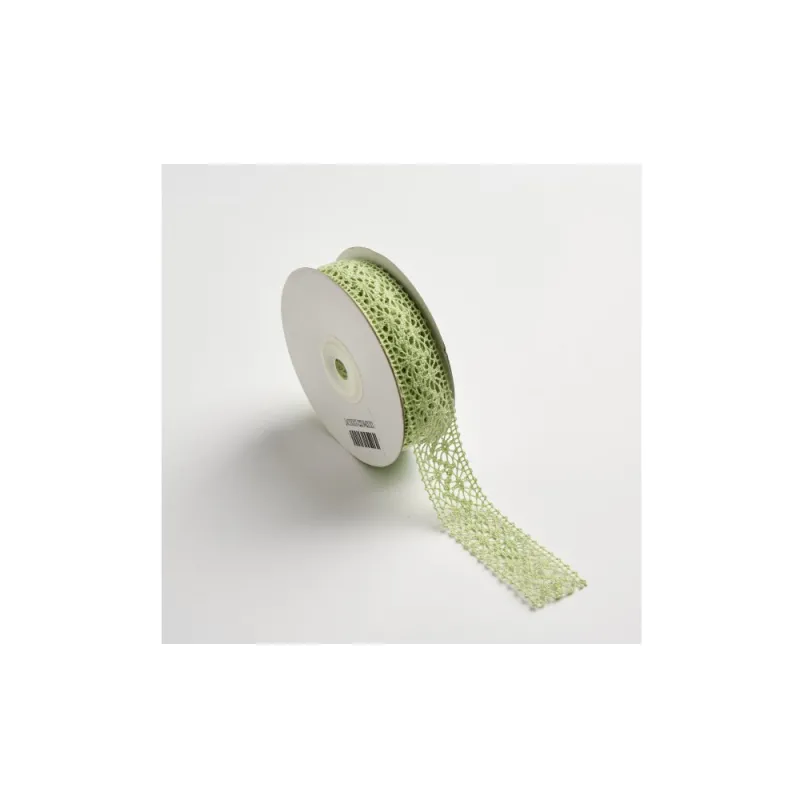 Kyriacou - Κορδέλα Δαντέλα 22mmX10M, Green Pastel LACXXXXX-X22X10-62XXXX