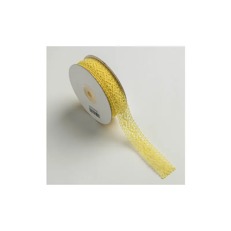 Kyriacou - Κορδέλα Δαντέλα 22mmX10M, Yellow LACXXXXX-X22X10-75XXXX