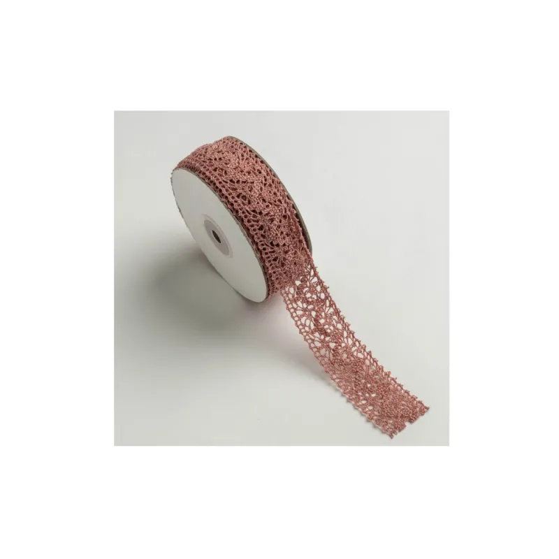 Kyriacou - Κορδέλα Δαντέλα 38mmX10M, Pink Old LACXXXXX-X38X10-21XXXX