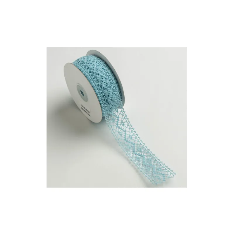 Kyriacou - Κορδέλα Δαντέλα 38mmX10M, Blue Light LACXXXXX-X38X10-40XXXX