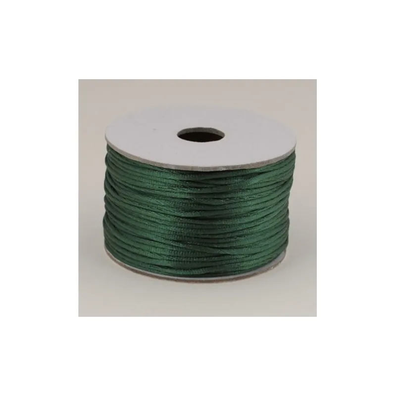 Kyriacou - Κορδόνι Σατέν Ποντικοουρά 2mmX50M Green Dark MSTXXXXX-XX2X50-65XXXX