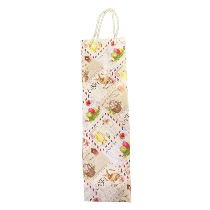 Νάκος ΑΒΕΕ - Πασχαλινή Χάρτινη Τσάντα Δώρου, Για Μπουκάλι 12×41×11,8 εκ N8Β-Μ22