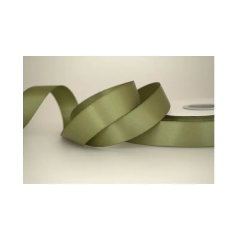 Kyriacou - Κορδέλα Σατέν Διπλής Όψης Με Ουγιά 25mmX50M Green Olive PDA570-25