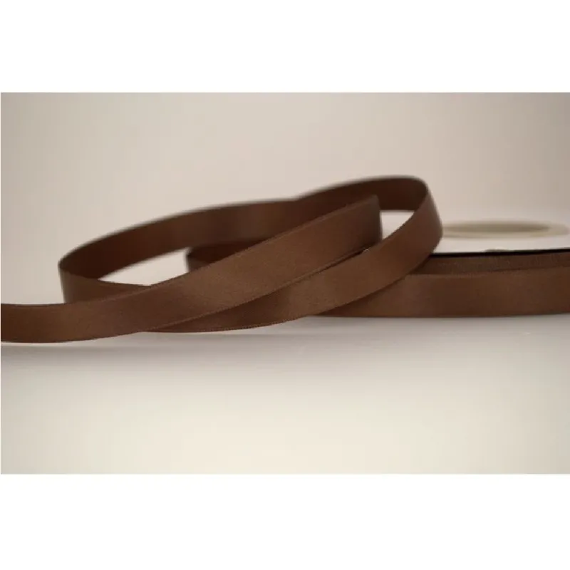 Kyriacou - Κορδέλα Σατέν Διπλής Όψης Με Ουγιά 12mmX50M Brown PDA850-12