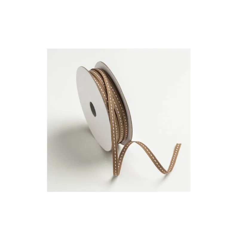 Kyriacou - Κορδέλα Gros Με Γαζί, 6mmX20M Light Brown RB16570X-XX6X20-88XXXX
