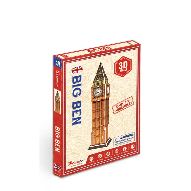 Cubic Fun – 3D Puzzle Big Ben 13 Pcs S3015h