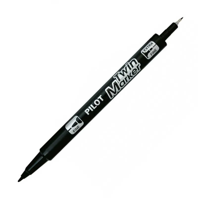 Pilot - Ανεξίτηλος Μαρκαδόρος Twin Marker Μαύρο SCA-TM-B-BG
