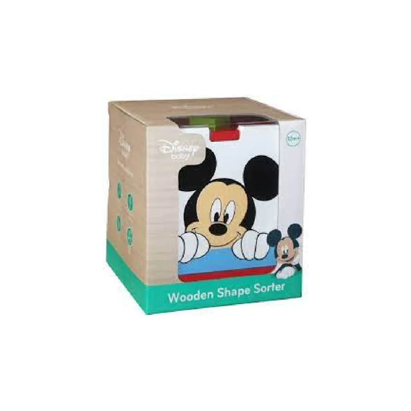 Tooky Toy - Ξύλινος Κύβος Mickey Με Σφηνώματα TY006