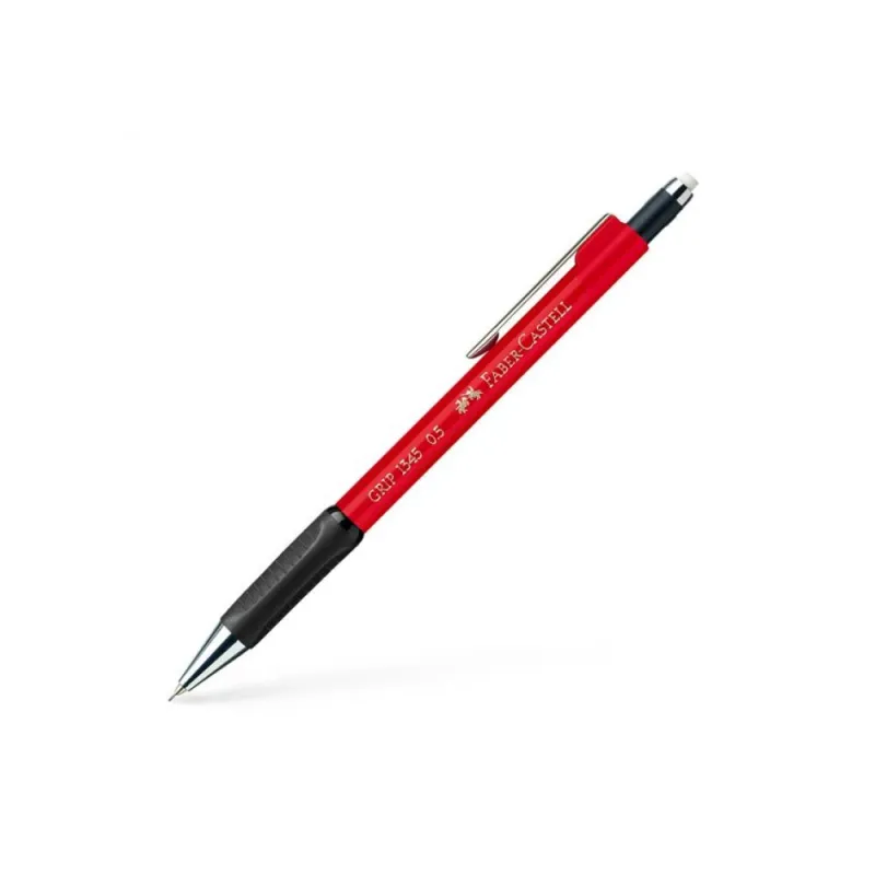 Faber Castell - Μηχανικό Μολύβι Grip 1345 Με Γόμα, 0.5mm Red 134526