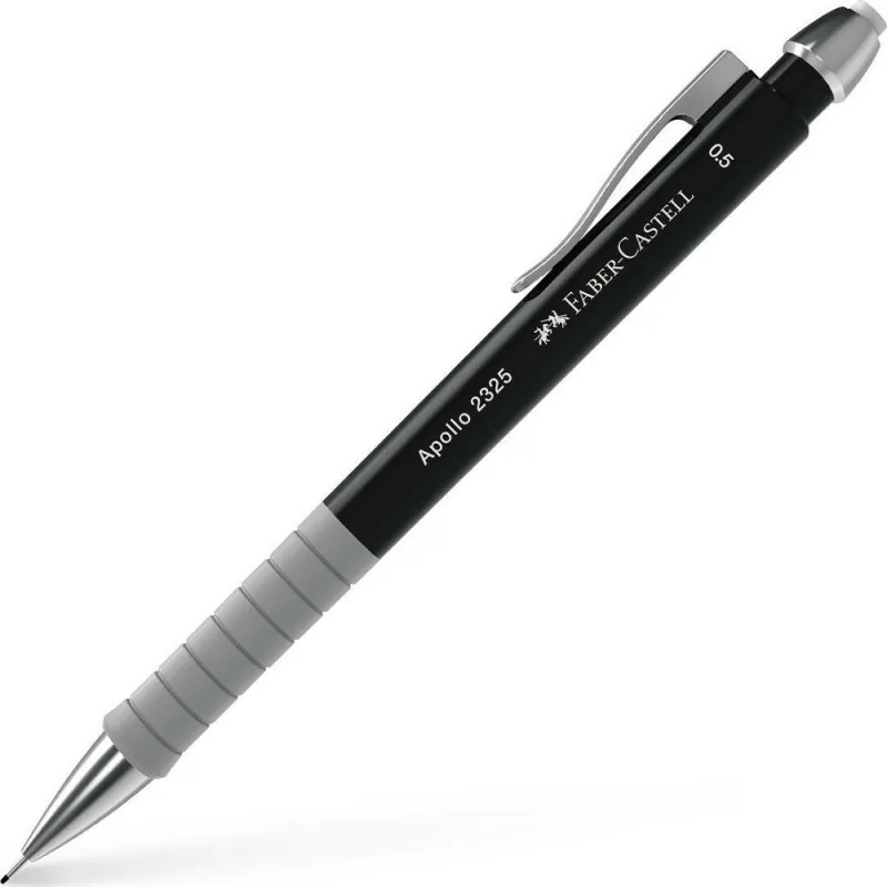 Faber Castell - Μηχανικό Μολύβι Apollo 0.5mm, Με Γόμα Black 232504