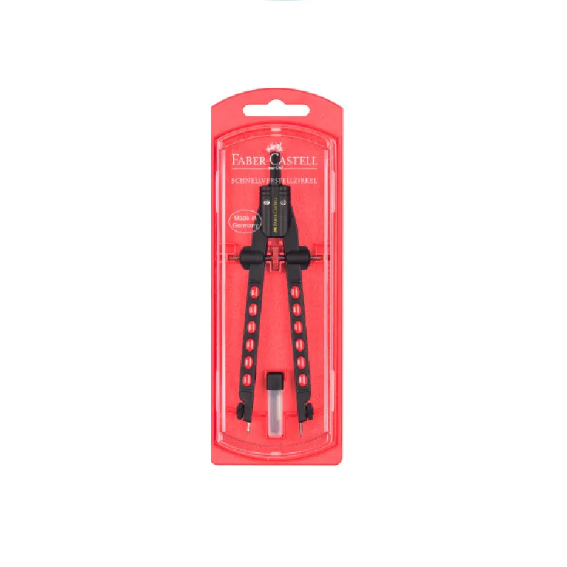 Faber Castell -  Διαβήτης Quick Set Compass Neon, Κοραλί 174335