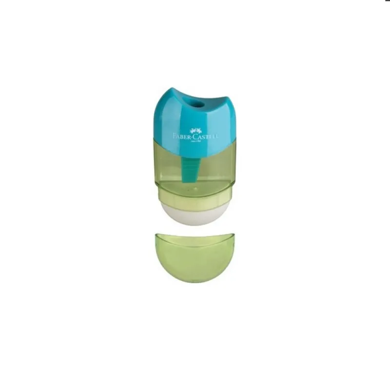 Faber Castell Γόμα Και Ξύστρα - Apple Combi Γαλάζια 183604