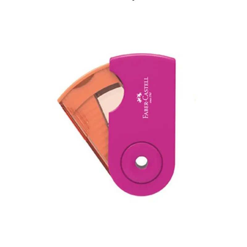 Faber Castell Ξύστρα - Sleeve Mini Color,Ροζ 182714