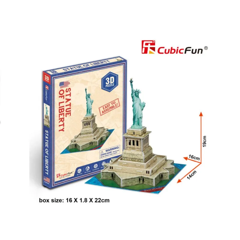 Cubic Fun – 3D Puzzle Statue Of Liberty 31 Pcs S3026h