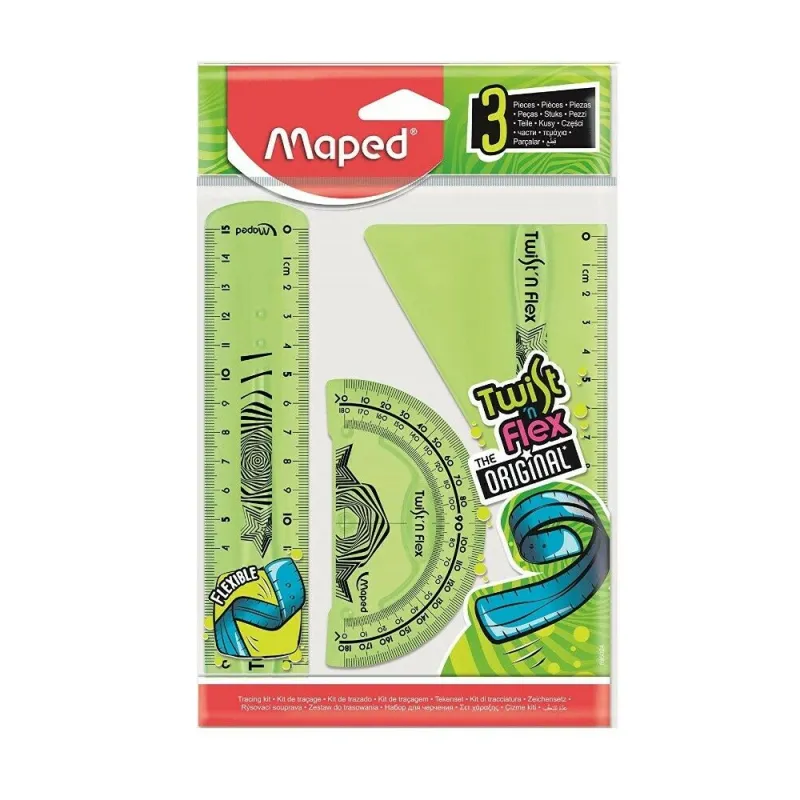 Maped - Σετ Γεωμετρικών Οργάνων Twist'n Flex Πράσιν 15εκ. 895024