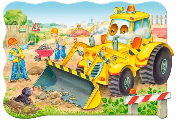 Castorland - Puzzle Maxi, Bulldozer In Action 20 Pcs 02139