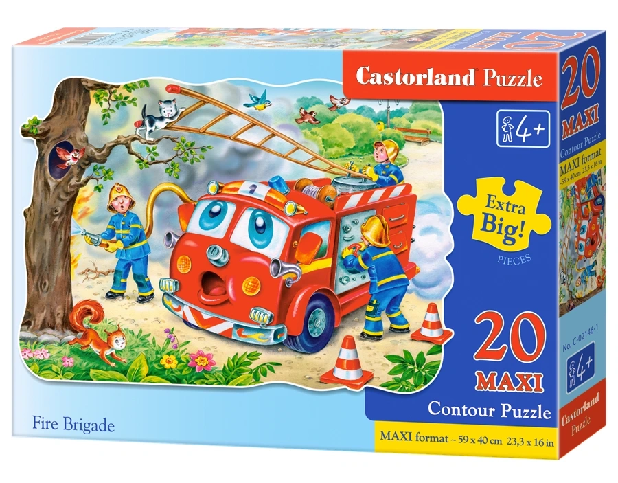 Castorland - Puzzle Maxi, Fire Brigade 20 Pcs 02146
