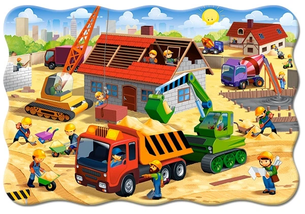 Castorland - Puzzle Maxi, House In Construction 20 Pcs 02412