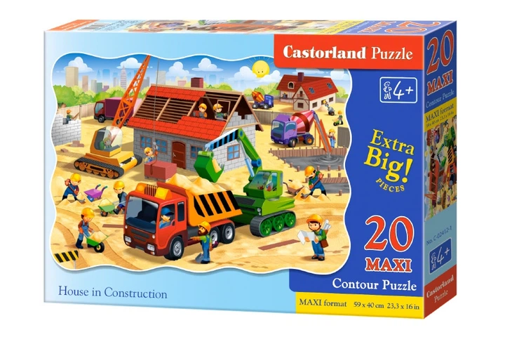 Castorland - Puzzle Maxi, House In Construction 20 Pcs 02412