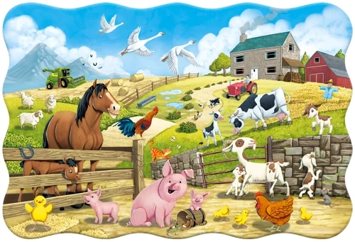 Castorland - Puzzle Maxi, Animals On The Farm 20 Pcs 02429