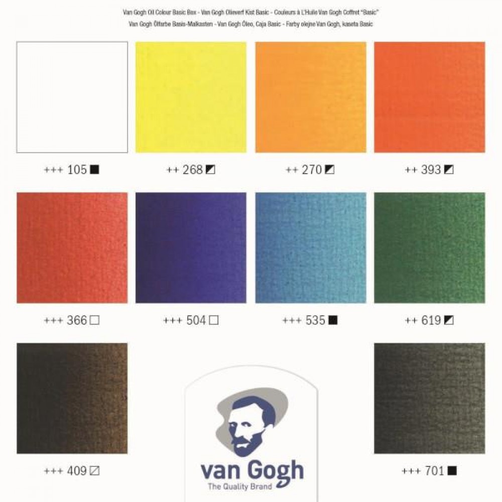 Royal Talens - Van Gogh Ξύλινη Κασετίνα Με 10 Χρώματα Λαδιού 40ml + Αξεσουάρ 02840510