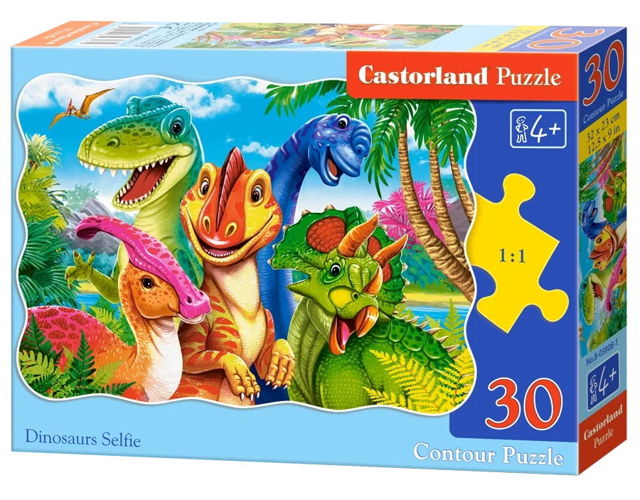 Castorland -  Puzzle Dinosaurs Selfie 30 Pcs 03808