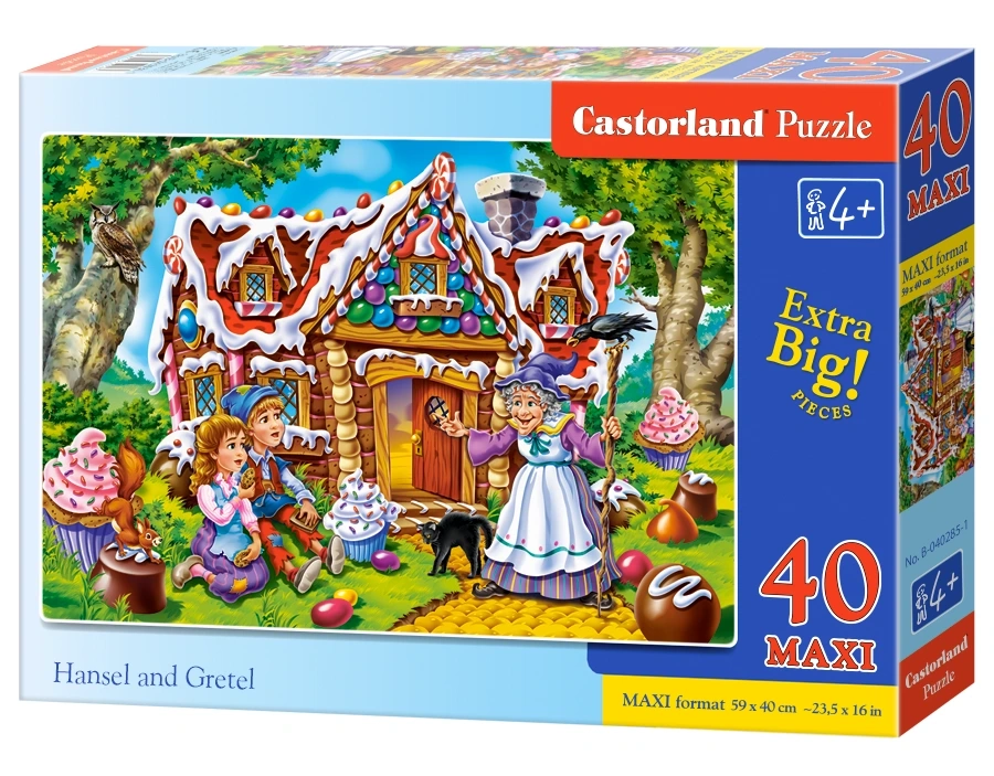 Castorland - Puzzle Maxi, Hansel And Gretel 40 Pcs 40285