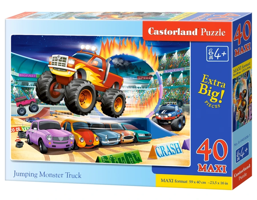 Castorland - Puzzle Maxi, Jumping Monster Truck 40 Pcs 040308